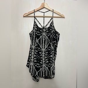 EXPRESS Black & White Blouse tank top